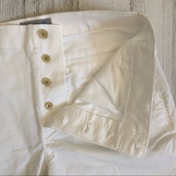 Everlane Chino Pants Women 12 Bone Lightweight Relaxed Straight Leg Button Fly - Picture 10 of 13